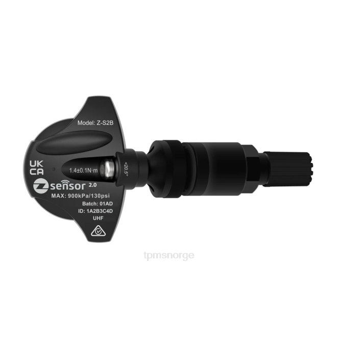jeep oe erstatning tpms sensor - oe p/n 68105280af frekv 433mhz NL881038 Dekktrykksensor Batteri | metallventilstamme - svart